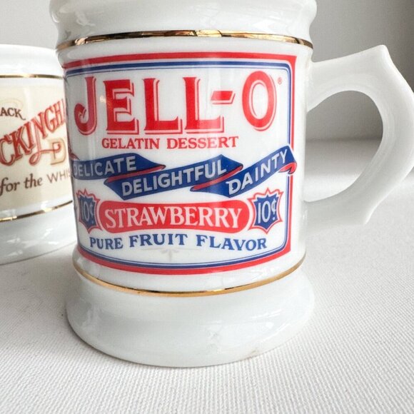 Vintage The Corner Store Mugs Set of 2 Jello and Buckingham Dye for Whiskers - Picture 6 of 10